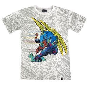 Vintage Streetwear Cerbae Comic Strip All Over Print T-Shirt Made In USA